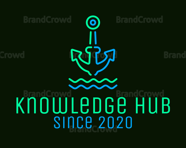 Neon Boat Anchor Logo
