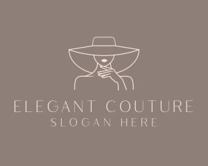 Couture - Fashion Lady Hat logo design