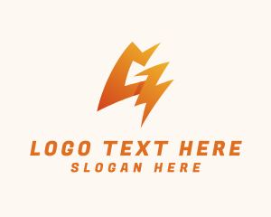 Gamer - Energy Bolt Letter G logo design