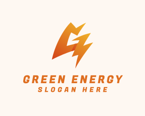 Energy Bolt Letter G logo design