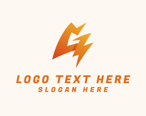 Orange - Energy Bolt Letter G logo design
