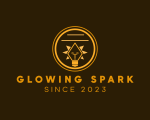 Bright Diamond Bulb Idea logo design