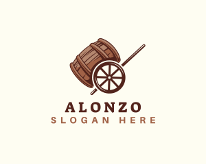 Barrel Beer Liquor Cart logo design