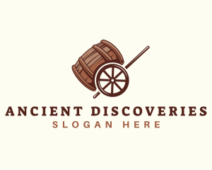 Barrel Beer Liquor Cart logo design