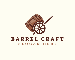 Barrel - Barrel Beer Liquor Cart logo design