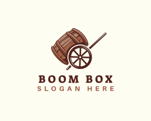 Barrel Beer Liquor Cart logo design