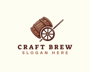 Microbrewery - Barrel Beer Liquor Cart logo design