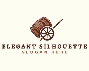 Barrel Beer Liquor Cart logo design