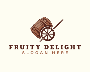 Barrel Beer Liquor Cart logo design