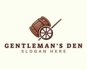 Barrel Beer Liquor Cart logo design