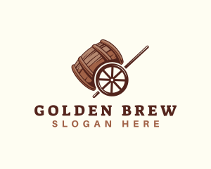 Lager - Barrel Beer Liquor Cart logo design