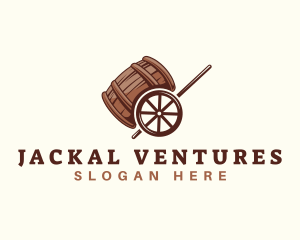 Barrel Beer Liquor Cart logo design