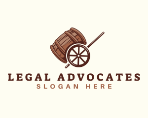 Barrel Beer Liquor Cart logo design