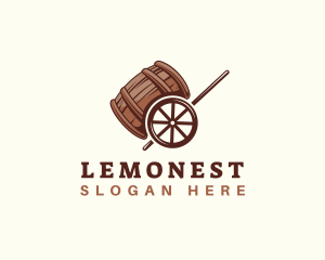 Alcohol - Barrel Beer Liquor Cart logo design