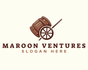 Barrel Beer Liquor Cart logo design