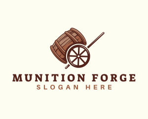 Barrel Beer Liquor Cart logo design