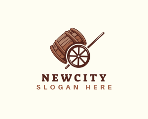 Barrel Beer Liquor Cart logo design