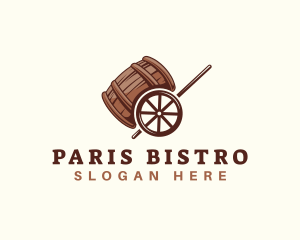 Barrel Beer Liquor Cart logo design