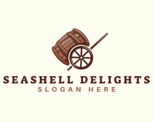 Barrel Beer Liquor Cart logo design