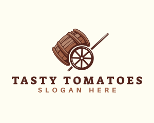 Barrel Beer Liquor Cart logo design