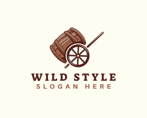 Barrel Beer Liquor Cart logo design