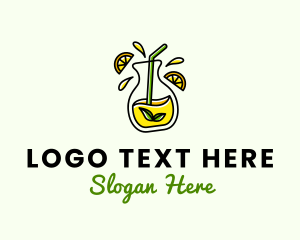 Organic - Natural Lemon Juice logo design