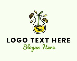 Straw - Natural Lemon Juice logo design