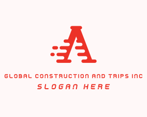 Initial - Digital Red A logo design