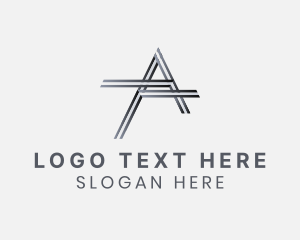 Printing - Stripe Metal Pipe Path logo design