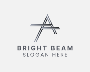 Beam - Stripe Metal Pipe Path logo design