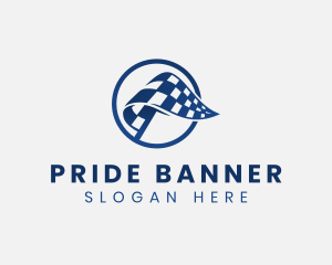 Sport Racing Flag logo design