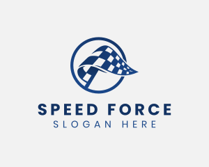 Sport Racing Flag logo design