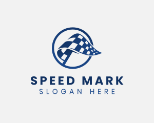 Sport Racing Flag logo design