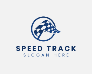 Sport Racing Flag logo design