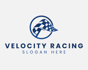 Sport Racing Flag logo design