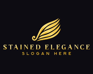 Golden Wing Elegant logo design