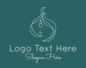 Simple - Fancy Girl Muslim Turban logo design