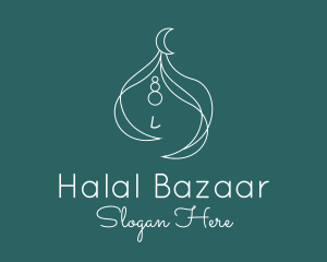 Muslim - Fancy Girl Muslim Turban logo design