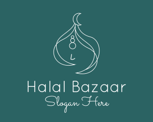 Fancy Girl Muslim Turban logo design