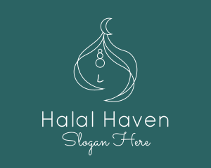 Fancy Girl Muslim Turban logo design