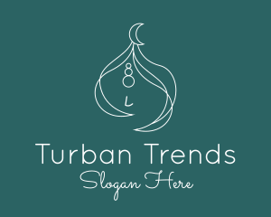 Turban - Fancy Girl Muslim Turban logo design