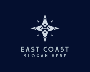 East - Arrow Direction Compass logo design