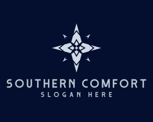 South - Arrow Direction Compass logo design