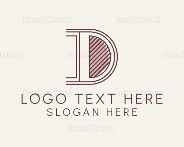 Retro Company Letter D Logo