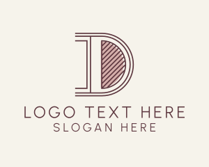 Woodworker - Retro Company Letter D logo design
