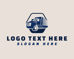 Courier - Automotive Cargo Truck logo design