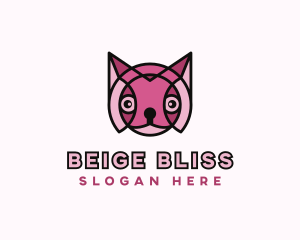 Mosaic Feline Cat logo design