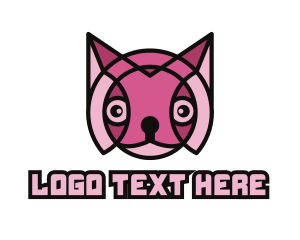 Feline - Geometric Mosaic Feline logo design