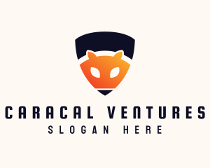 Caracal - Fox Animal Shield logo design