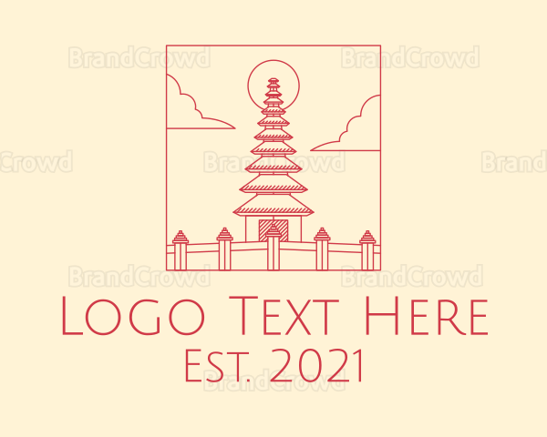 Minimalist Temple Indonesia Logo